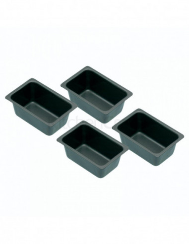 KitchenCraft KCMINILOAF Lot de 4 Moules mini cake