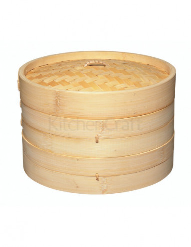 World of Flavours  WFORBAMBOO Oriental Cuiseur-vapeur en bambou