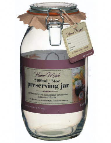 Home Made KCLP2100 Bocal de conservation en verre de 2,1 litres