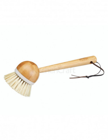 Living Nostalgia Brosse en bambou vintage à prise ronde