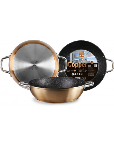 ibili 495632 Poêle profonde avec anses Natura Copper 32 cm