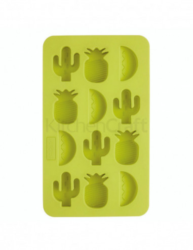 BarCraft BCICETROPIC Moule à glaçons en silicone avec formes tropicales
