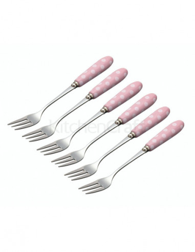 Sweetly Does It SDICFORKS6PK Fourchette à dessert manche en céramique
