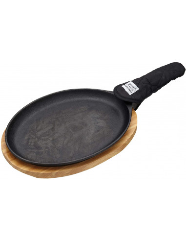 World of Flavours WFMXSIZZLE Plat en Fonte Fajita grésillement