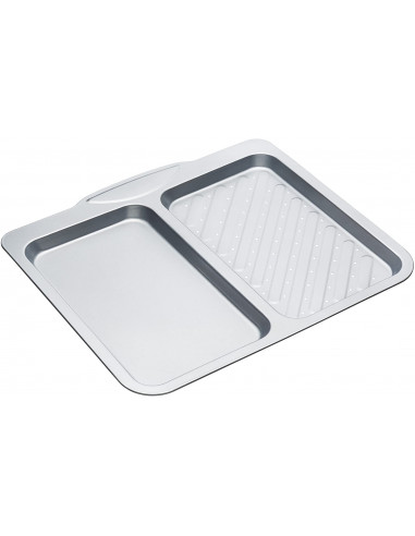 KitchenCraft KC2BK24 Plateau de four à 2 compartiments antiadhésif robuste