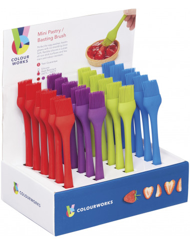 Colourworks CWMINIBRUSHDISP Mini-pinceau à pâtisserie en silicone