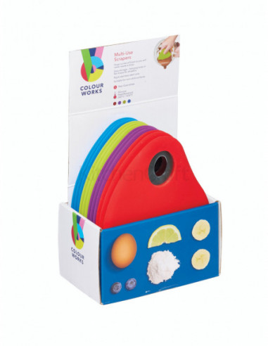 Colourworks CWSILSCRAPDISP Corne grattoir en silicone