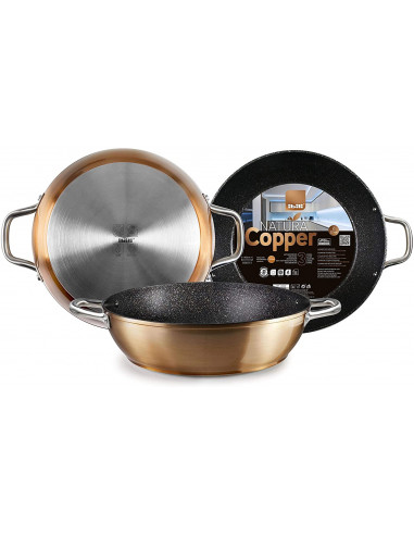 ibili 495628 Poêle profonde avec anses Natura Copper 28 cm