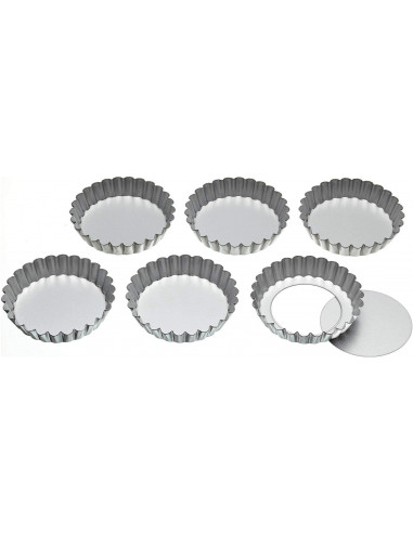 KitchenCraft KCTARTLET 6 moules à tartelettes 10 cm