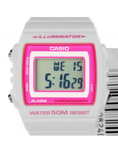 Casio W-215H-7A2VDF Montre Blanc WR50M