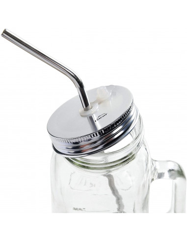 Lacor 69338 Paille en INOX Lot de 4