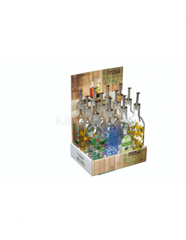 World of Flavours WFITLGODISP12 Bouteille pour huile ou vinaigrette 550 ml