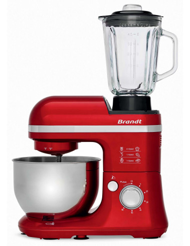 Brandt KM650BR Robot pâtissier 4 litres 650W avec Blender 4 en 1