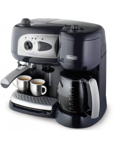 Delonghi BCO260CD.1 Espresso combi Machine à Café à Pompe 15 bars et Cafetière Filtre 2-en-1