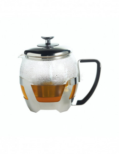 Le’Xpress KCLXTEAPOTINF Théière en verre avec infuseur à presse 1 litre