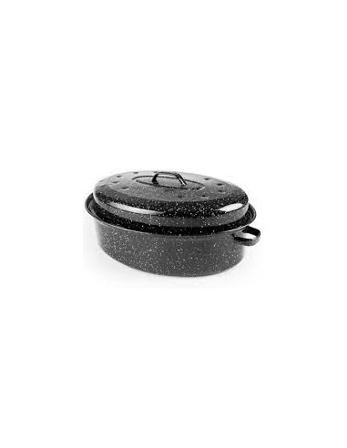 ibili 914542 Cocotte rôtissoire en acier émaillé vitrifié 42 cm