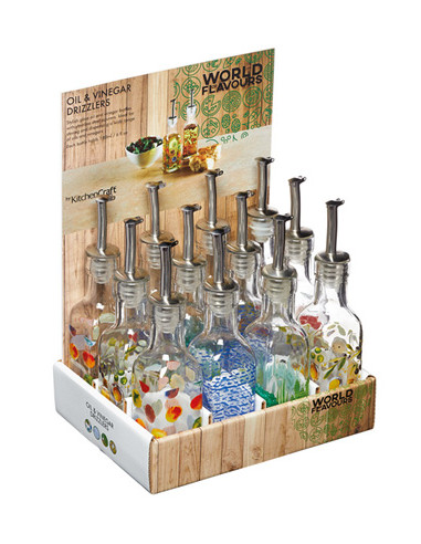 World of Flavours WFITSMODISP12 Bouteille pour huile ou vinaigrette 180 ml
