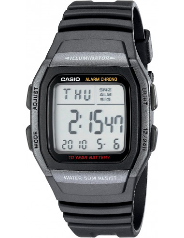 Casio W-96H-1BVDF Montre digital illuminator WR50