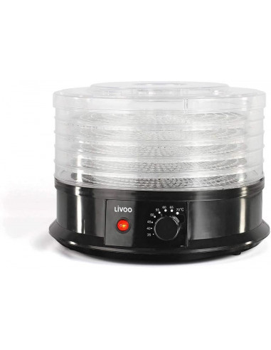 Livoo DOM381 Déshydrateur rotatif 5 plateaux ajustables