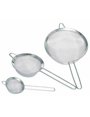 KitchenCraft KCSIEVESET Lot de 3 tamis ronds à mailles fines en acier inoxydable