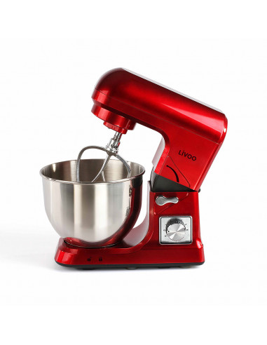 Livoo DOP190R Robot pâtissier 3 en 1 rouge 1000 W