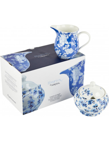 Mikasa MKHAMSUGCRE Hampton Ensemble 2 pièces Porcelaine Sucrier et Crémier