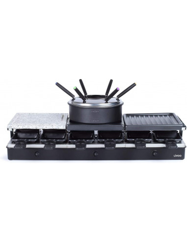 Livoo DOC234 Raclette pierrade fondue 12 personnes