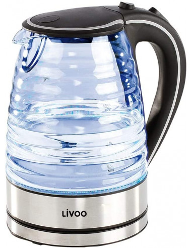 Livoo DOD128N Bouilloire en verre 1,7 Litre
