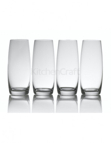 Mikasa 5233526 Julie Set Of 4 9Oz Stemless Flute Glasses