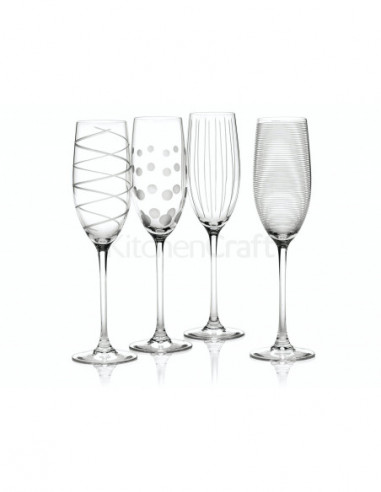 Mikasa 5159318 Cheers Set Of 4 Flute Glasses