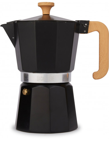 La Cafetière LCVEN6CPBLKW Espresso à l'italienne, poignée effet bois 6 tasses