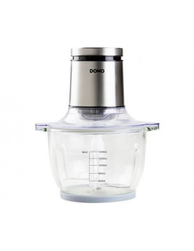 Domo DO9244MC Hachoir bol en verre 1,4 litre
