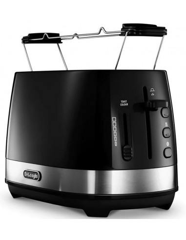 Delonghi CTLA2103BK Grille pain 2 fentes Chauffe viennoiseries inclus