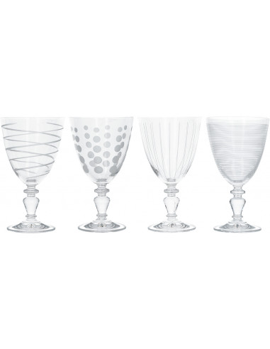 Mikasa C000210 Cheers Lot de 4 verres à vin en cristal