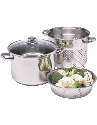 Kitchencraft KCCVMULTI Multicuiseur Vapeur inox 7,5 litres