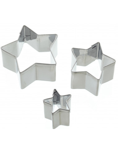 SDICUTSTAR3PC Ensemble de 3 emporte-pièces étoile
