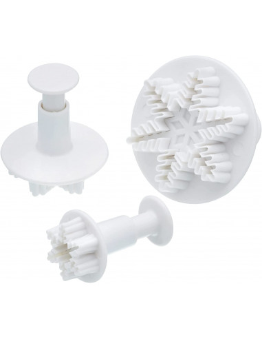 KitchenCraft KCFCSNOW3PC Emporte-pièce fondant 3 pièces motif flocon de neige